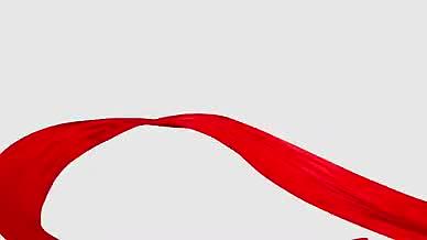 红色绸带背景特效视频的预览图